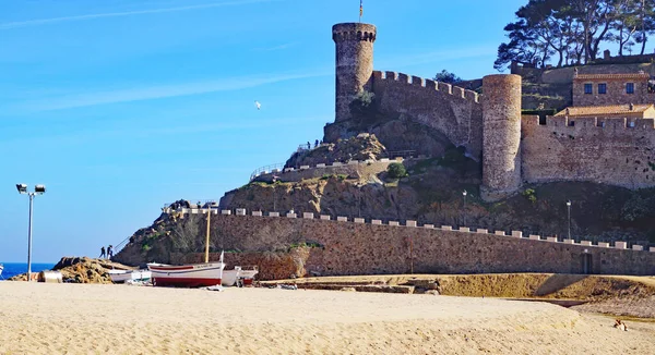 Panorâmica Tossa Mar Costa Brava Província Girona Catalunha Espanha Europa — Fotografia de Stock