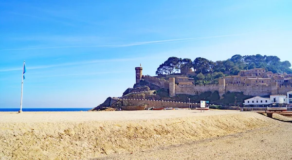 Panoramata Tossa Mar Pobřeží Costa Brava Provincii Girona Katalánsko Španělsko — Stock fotografie