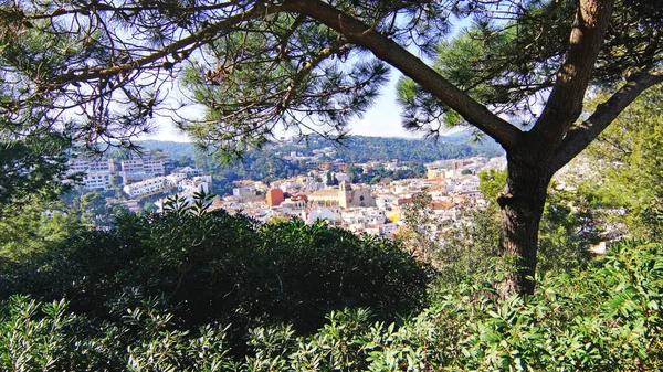 Panorâmica Tossa Mar Costa Brava Província Girona Catalunha Espanha Europa — Fotografia de Stock