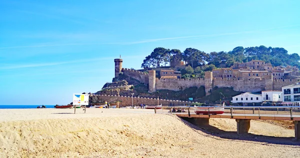 Panorama Tossa Mar Costa Brava Prowincji Girona Catalunya Hiszpania Europa — Zdjęcie stockowe