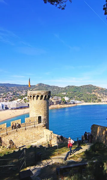 Tossa Mar Girona Katalunya Spanya Avrupa Daki Costa Brava Panoramisi — Stok fotoğraf
