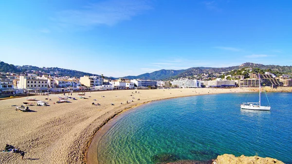 Panorama Tossa Mar Costa Brava Prowincji Girona Catalunya Hiszpania Europa — Zdjęcie stockowe