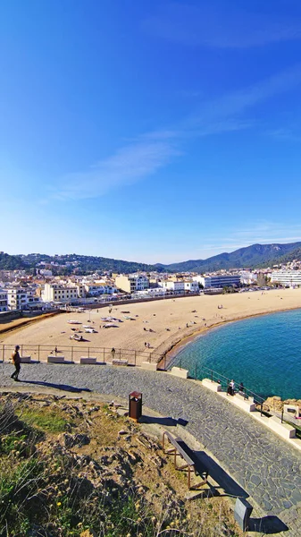 Panorama Tossa Mar Costa Brava Prowincji Girona Catalunya Hiszpania Europa — Zdjęcie stockowe