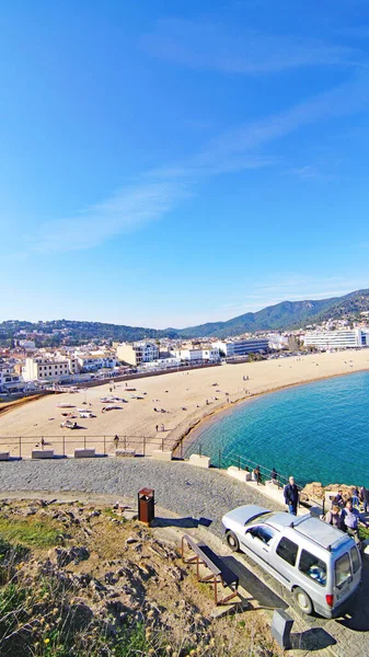 Panorama Tossa Mar Costa Brava Prowincji Girona Catalunya Hiszpania Europa — Zdjęcie stockowe