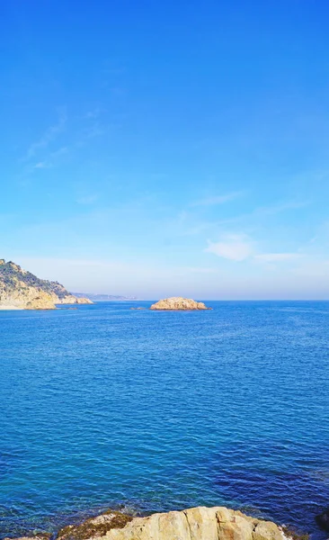 Panorâmica Tossa Mar Costa Brava Província Girona Catalunha Espanha Europa — Fotografia de Stock