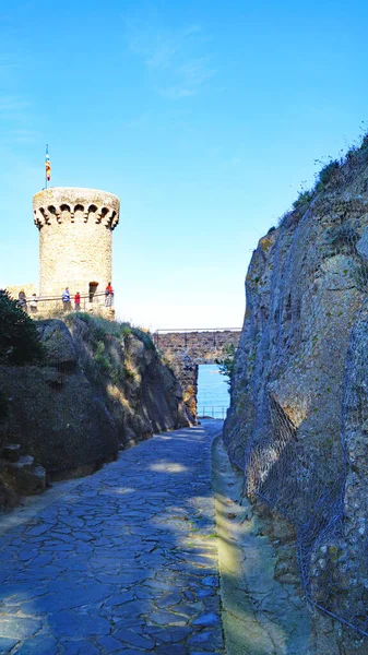 Panorama Tossa Mar Costa Brava Prowincji Girona Catalunya Hiszpania Europa — Zdjęcie stockowe