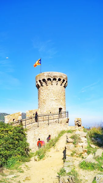 Panoramata Tossa Mar Pobřeží Costa Brava Provincii Girona Katalánsko Španělsko — Stock fotografie