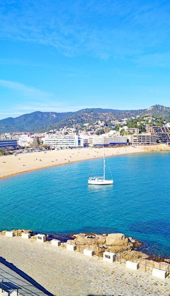 Panoramic Tossa Mar Costa Brava Province Girona Catalunya Spain Europe — Stock Photo, Image