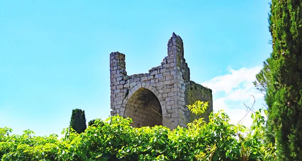 Panorama Von Peratallada Gemeinde Forallac Uhr Julio 2018 Bajo Ampurdn — Stockfoto