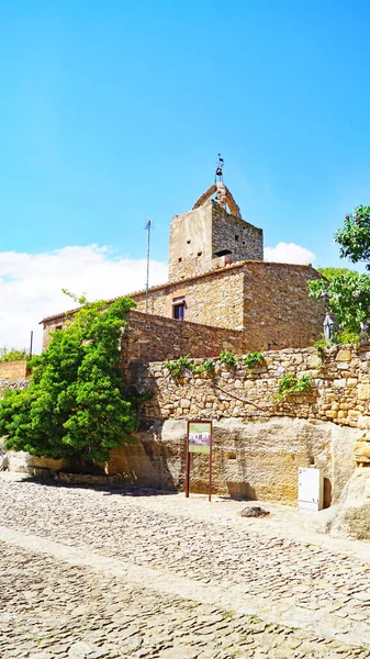 Panoramatické Město Peratallada Obec Forallac Julio 2018 Bajo Ampurdn Girona — Stock fotografie