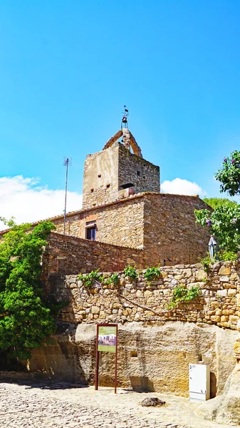 Panorama Von Peratallada Gemeinde Forallac Uhr Julio 2018 Bajo Ampurdn — Stockfoto