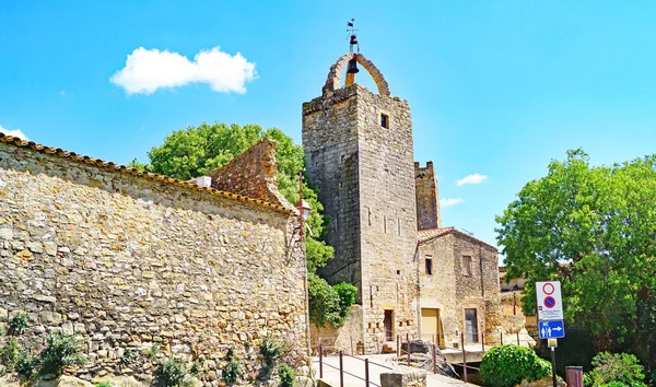 Panoramic Peratallada Municipality Forallac Julio 2018 Bajo Ampurdn Girona Catalunya — Stock Photo, Image