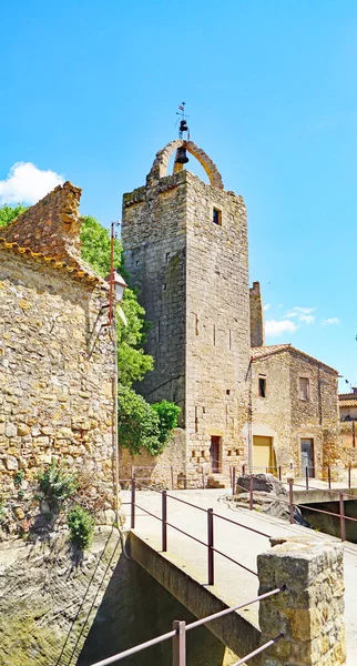 Panoramico Peratallada Comune Forallac Julio 2018 Bajo Ampurdn Girona Catalogna — Foto Stock