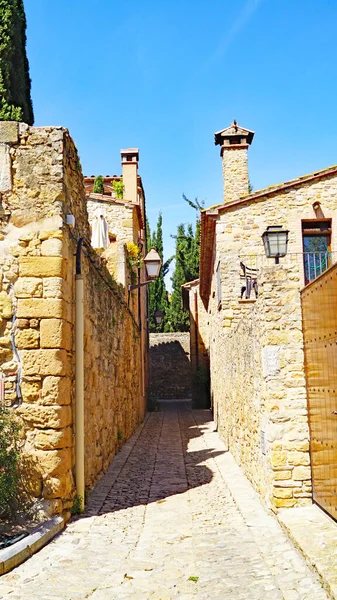 Peratallada Panoramik Forallac Belediyesi Julio 2018 Bajo Ampurdn Girona Katalunya — Stok fotoğraf