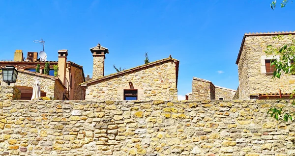 Panorama Von Peratallada Gemeinde Forallac Uhr Julio 2018 Bajo Ampurdn — Stockfoto