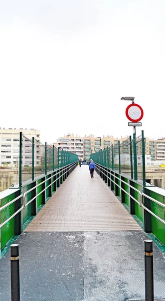 Ponte Provisória Sobre Obras Trem Alta Velocidade Barcelona Maio 2018 — Fotografia de Stock