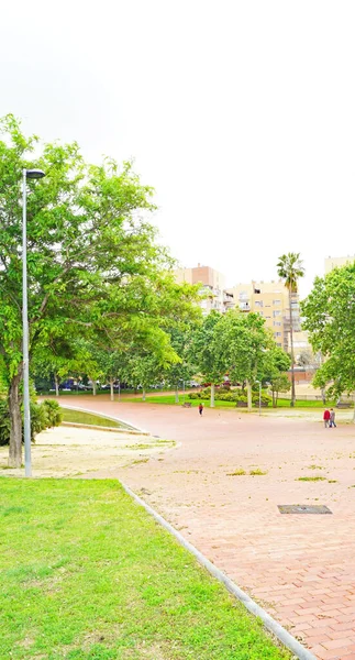 Pohled Park Maquinista Barceloně Května 2018 Barcelona Katalánsko Španělsko Evropa — Stock fotografie