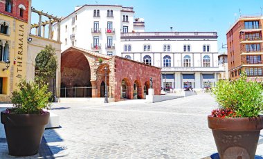 Caldas de Montbui, Barcelona, Catalunya, İspanya, Avrupa 'nın kaplıcaları, çamaşırhaneleri ve kaplıcaları