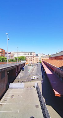 Madrid, İspanya ve Avrupa 'daki Puerta de Atocha istasyonunun manzarası