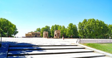 Madrid 'deki Debod Tapınağı, İspanya, Avrupa