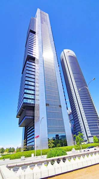 Vista Los Edificios Las Cuatro Torres Madrid España Europa — Foto de Stock