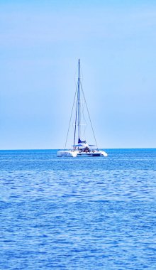 Cayo Santa Mara, Karayipler, Küba, Küba 'daki bir katamaranın detayları