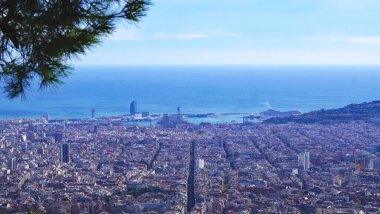 Panoramic of Barcelona, Catalunya, Spain, Europe
