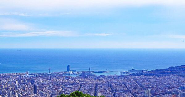 Panoramic of Barcelona, Catalunya, Spain, Europe