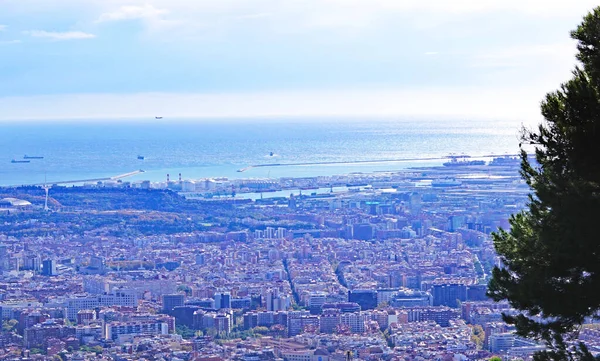 Panoramisch Uitzicht Barcelona Catalunya Spanje Europa — Stockfoto