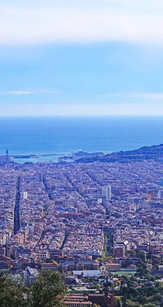 Panoramic Barcelona Catalunya Spain Europe — Stok fotoğraf