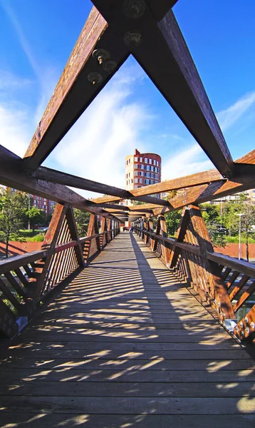 Bridges Gardens Nova Icaria Barcelona Catalunya Spain Europe — Zdjęcie stockowe