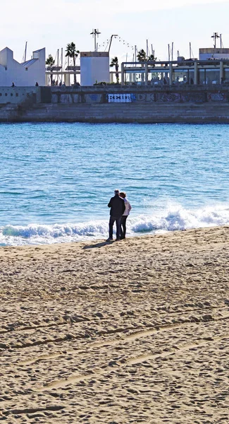 Praia Nova Icaria Barcelona Catalunha Espanha Europa — Fotografia de Stock