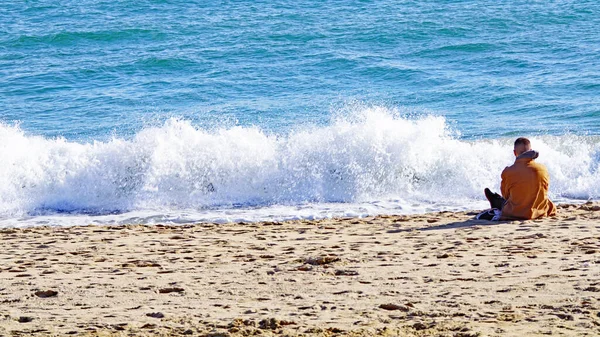 Παραλία Nova Icaria Στη Βαρκελώνη Καταλονία Ισπανία Ευρώπη — Φωτογραφία Αρχείου