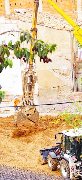 Arbeiten Auf Einer Straße Barcelona Katalonien Spanien Europa — Stockfoto