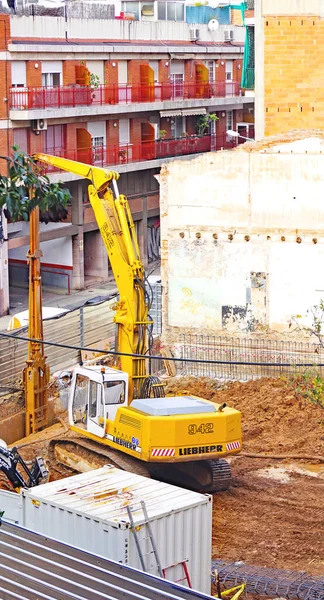 Obras Una Calle Barcelona Cataluña España Europa —  Fotos de Stock