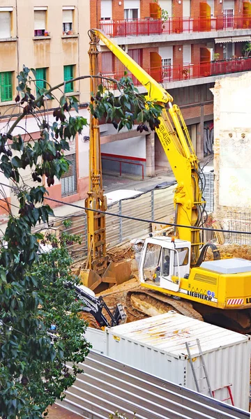 Obras Uma Rua Barcelona Catalunha Espanha Europa — Fotografia de Stock