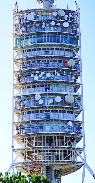 Collserola Barcelona Catalunya Spanya Avrupa Doğal Parkı Ndaki Telekomünikasyon Kulesi — Stok fotoğraf