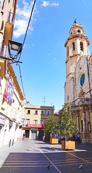 Ärkeprästkyrkan Sant Salvador Vendrell Baix Penedes Tarragona Katalonien Spanien Europa — Stockfoto