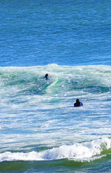 Surfer Sur Plage Sant Adria Del Besos Barcelone Catalogne Espagne — Photo