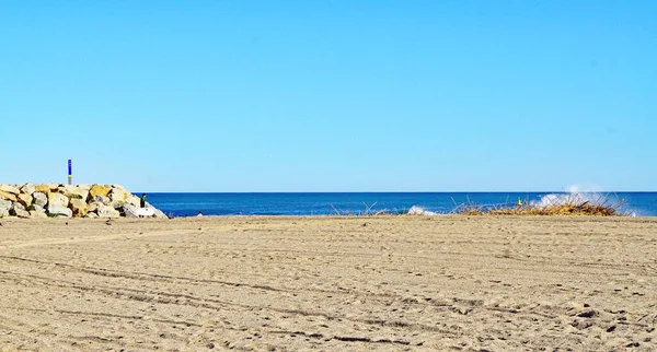 Sant Adria Del Besos Strand Barcelona Catalunya Spanyolország Európa — Stock Fotó