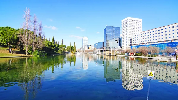 Parque Catalunha Jardins Paisagísticos Urbanos Arquitetura Moderna Sabadell Barcelona Catalunha — Fotografia de Stock