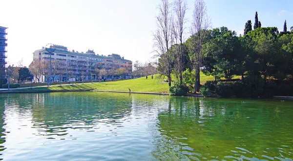 Parque Catalunha Jardins Paisagísticos Urbanos Arquitetura Moderna Sabadell Barcelona Catalunha — Fotografia de Stock