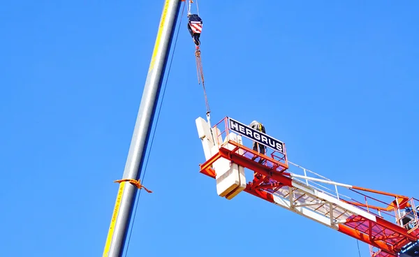 Construction Crane Realization Block Flats Barcelona Catalunya Spain Europe — Stock Photo, Image