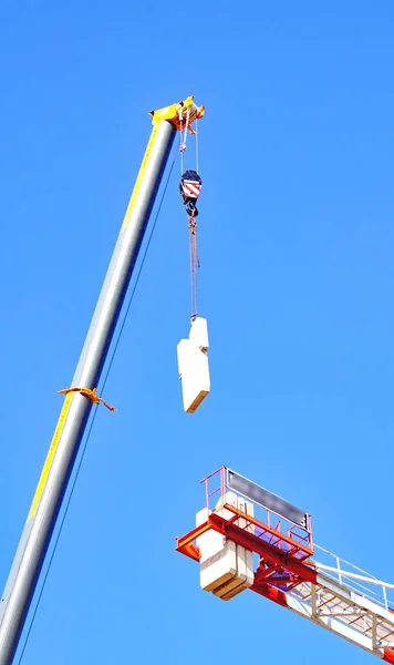 Construction Une Grue Pour Réalisation Bloc Appartements Barcelone Catalogne Espagne — Photo