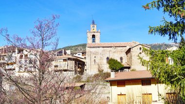 Baga, Bergada bölgesindeki Sant Esteve Kilisesi, Barcelona, Catalunya, İspanya, Avrupa