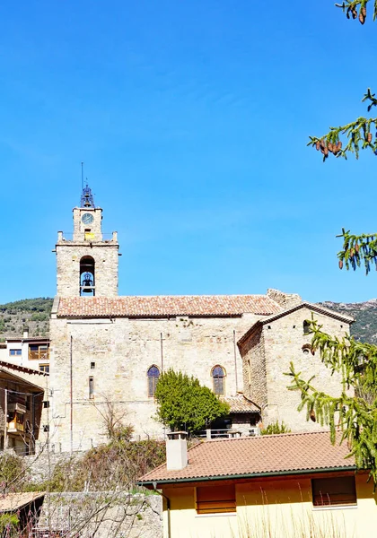 Chiesa Sant Esteve Baga Regione Bergada Barcellona Catalogna Spagna Europa — Foto Stock