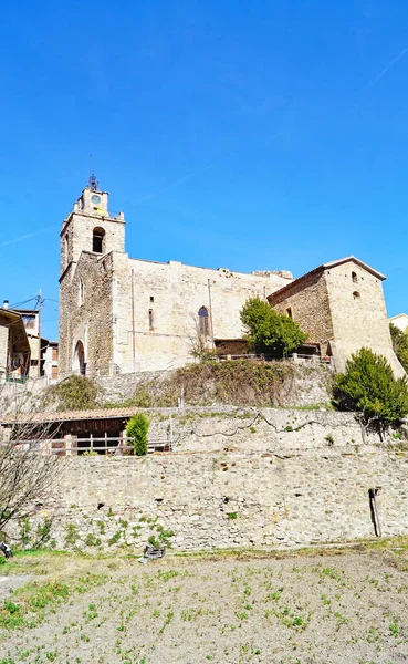Baga Bergada Bölgesindeki Sant Esteve Kilisesi Barcelona Catalunya Spanya Avrupa — Stok fotoğraf