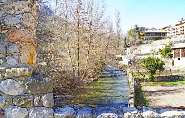 Río Bastareny Pasar Por Baga Región Bergada Barcelona Cataluña España —  Fotos de Stock