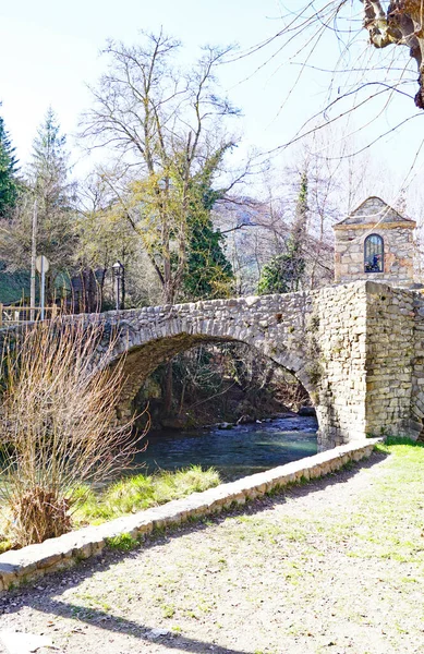 Rivier Bastareny Als Deze Door Baga Bergada Barcelona Catalunya Spanje — Stockfoto