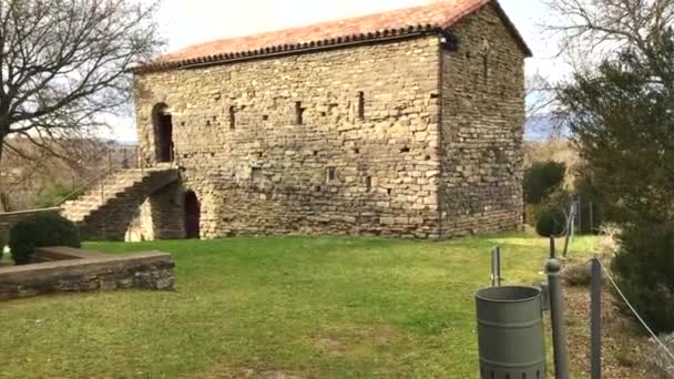 Kloster Sant Pere Casserres Comarca Del Osona Barcelona Katalonien Spanien — Stockvideo